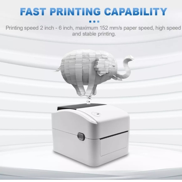Micmi Shipping Label USB Direct Thermal Barcode Direct Printer 4"x6" 4B-2054L - Picture 2 of 7